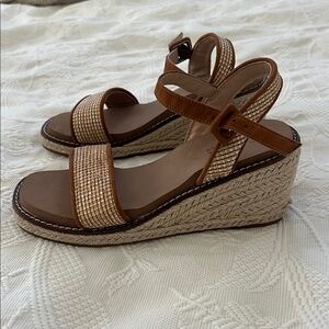 Elegant Brown Wedge Sandals